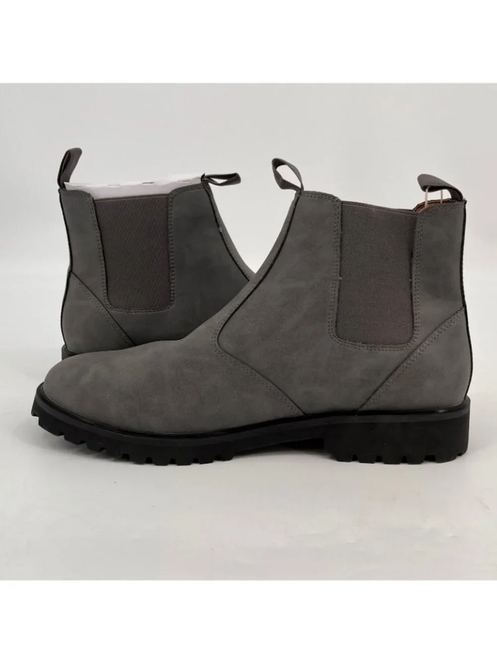 JBU Kai Water Resistant Chelsea Boot Men's Size 10 Grey Leather Pull-On